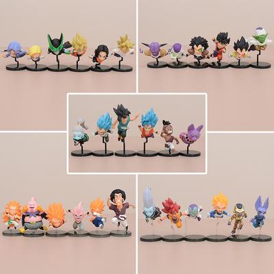 Аниме Dragon Ball Q-версия Полет Goku Vegeta Frieza Trunks Супер Сайян Настольное украшение Мультяшная фигурка Модель Игрушка Подарок