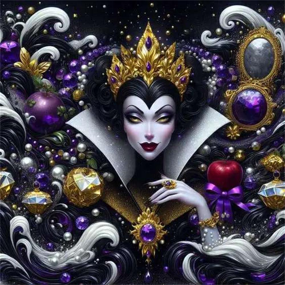 Disney Злодеи Узор Пазл Крест Печать Квадратное Искусство Алмазная Живопись 5d Стежок Мозаика Новая Коллекция Большой Размер Дети