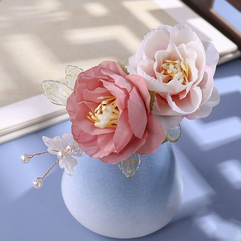 Chinese Style Flower Duckbill Clips Korean Hairpins Women Hair Clips Barrettes Bride Headdress