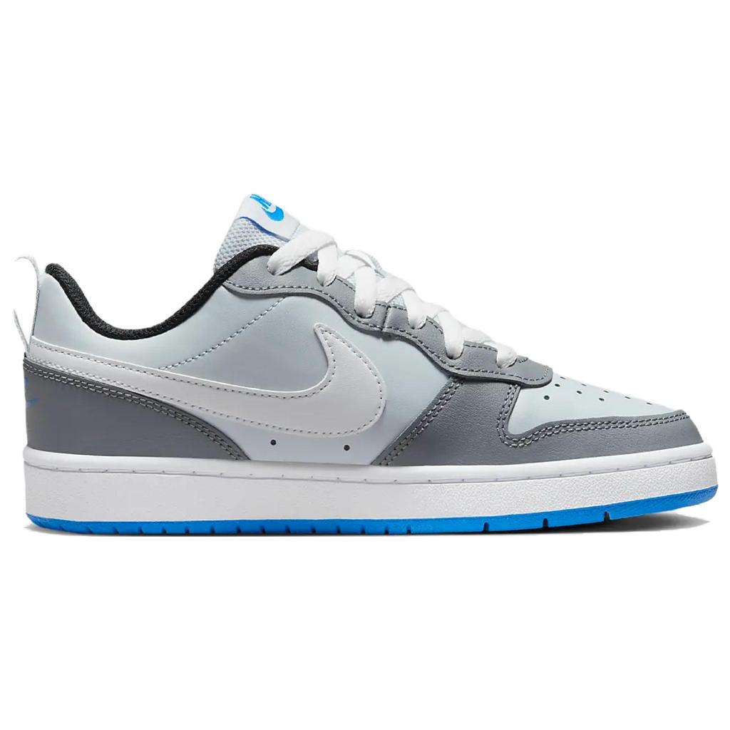 Nike Court Borough Low 2 SE GS Pure Platinum Photo Blue Детские кроссовки Серо-белый Холодно-серый BQ5448-019