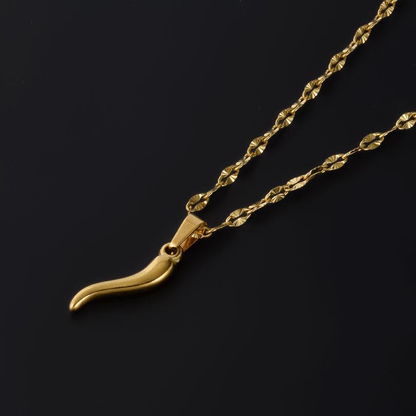 1 шт. Нержавеющая сталь Винтажный Счастливый Рог Cornicello Перец Подвеска Ожерелья Готический Итальянский Чили Эстетика Collares Украшения