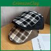 Ретро Клетчатая Лоскутная Кепка Газетчика Для Женщин Весенне-Летняя Мода Защита от Солнца