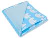 Large baby wrap for the stroller carrier seat, double-sided - Blue Elephants