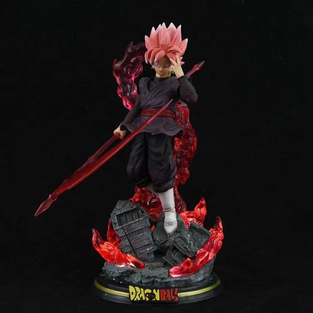 28cm Drogan Boll Z Zamasu Figure Black Gocool Pvc Action Figures Gk Statue With Light Base Collection Model Toys For Children Gift
