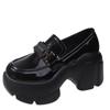 Fashion New Fashion Loafers for Women British Style Leather Shoes Thick Sole Schoolgirls Shoes Korean Fashion Zapatillas Mujer 8CM
