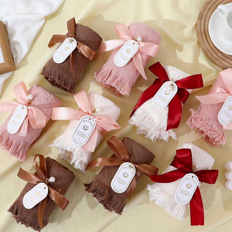 Чистый хлопок 32 нити турецкое полотенце с кисточками свадебное мягкое марлевое полотенце для лица подарок для рук