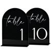 Arch Acrylic Wedding Table Number Card with Stand Mirrored Table Number Holder for Wedding Reception,Party,Anniversaries,Event