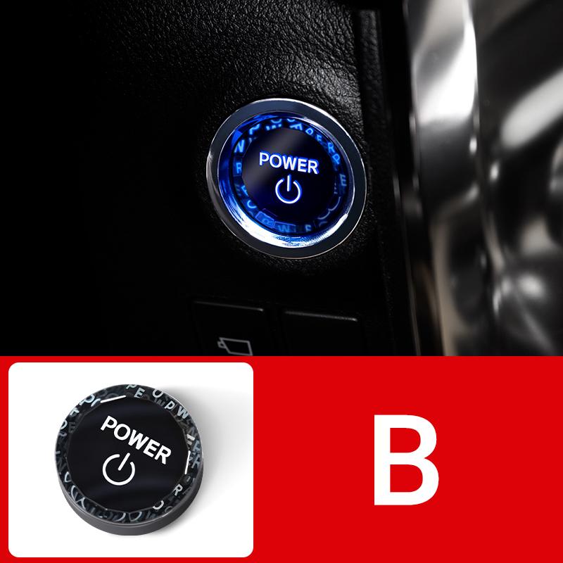Для Toyota RAV4 XA50 2019 2020 2021 2022 2023 2024 RAV 4 гибридный автомобиль ABS двигатель кнопка запуска и остановки кольцо крышка отделка наклейка