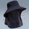 Fisherman Hat Summer Sun Hat Men'S Outdoor Mountaineering Hat Fishing Face Covering Wide Brim Sun Hat
