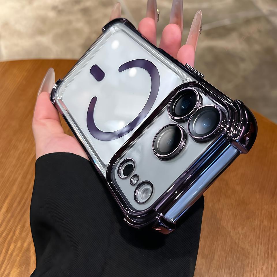 Classic Magnetic Phone Case For iPhone 15 14 13 12 16 17 Air Pro Max 14 15 Plus Magsafe Silicone Soft Shockproof Protector Cover