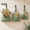 Versatile Woven Hanging Baskets 3PCS Cotton Rope Storage Basket, Wall-mounted Organizer Wall Mounted Basket Pouches, Boho Multi-functional Bag