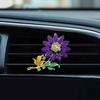 Цветочный освежитель воздуха Автомобильный зажим Универсальная простая установка Блестящий искусственный кристалл Подсолнух Автомобильный диффузор Зажим для вентиляционного отверстия Декор салона автомобиля