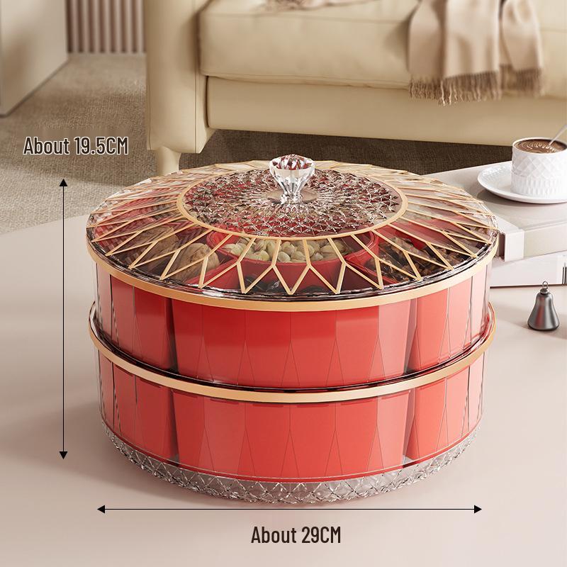 Элегантная ваза для орехов и конфет: Герметичная фруктовая тарелка и коробка для хранения закусок для журнального столика