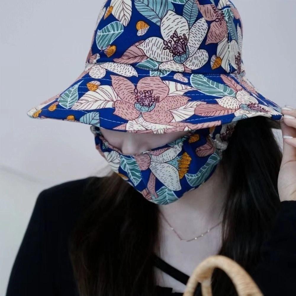 Face Mask Sunscreen Mask Cover Face Cap Bucket Hat Fashion Women Sun Hat Farm Work