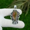 Marquise Ocean Jasper Stone Bezel Engagement Trendy Pendant 925 Sterling Silver