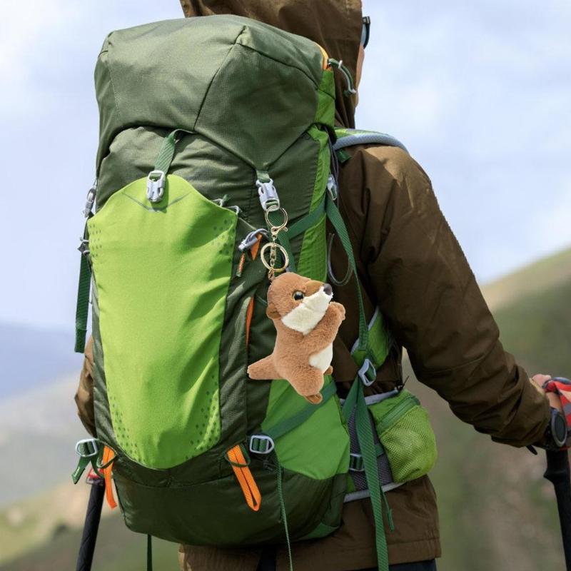 Плюшевые выдры, подвеска, брелок, аксессуар, удобный брелок для сумки, стильный брелок с животным, украшение для женщин, девочек