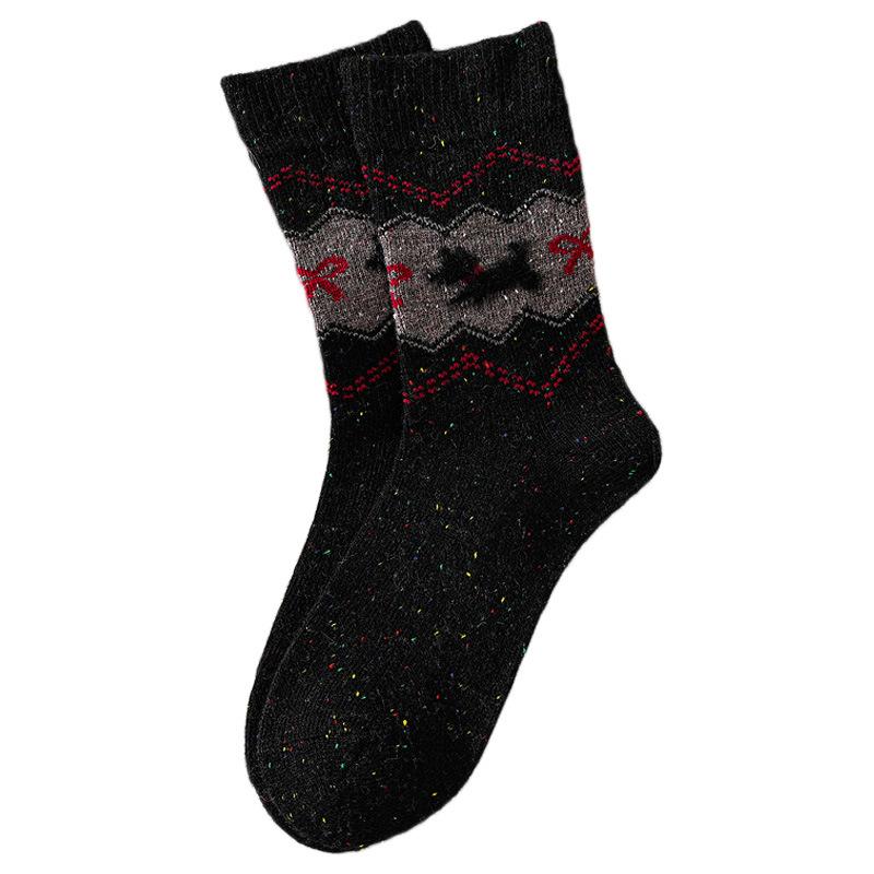 Милые мультяшные носки Носки средней длины Сезон Утепленные Теплые Шерстяные носки Щенок Идея Пряжа Чулки