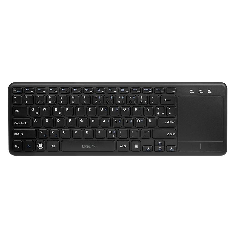 LogiLink 2.4GHz Wireless Keyboard with Touchpad Smart TV Android Box