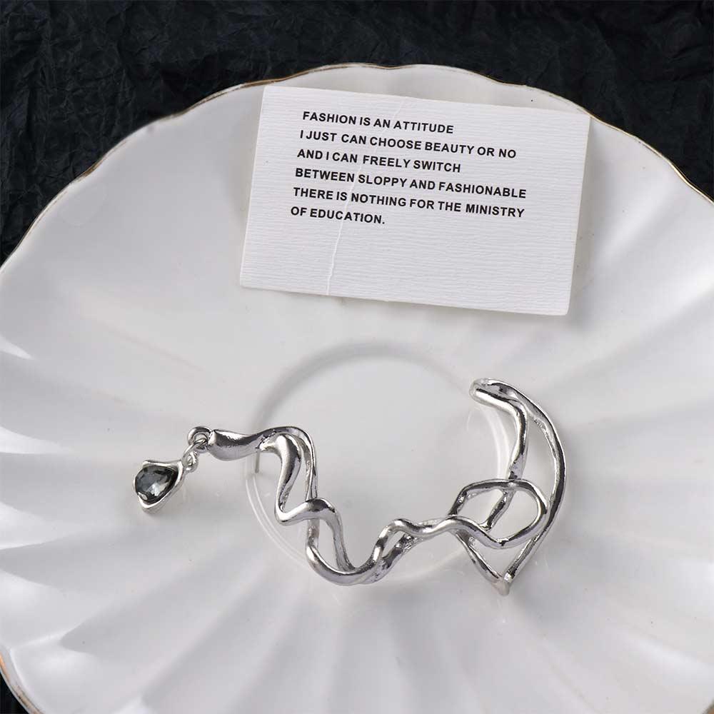 Geometric Vintage Y2K Irregular Earrings Snake Ear Hook Women Clip  Earrings Korean style Jewelry