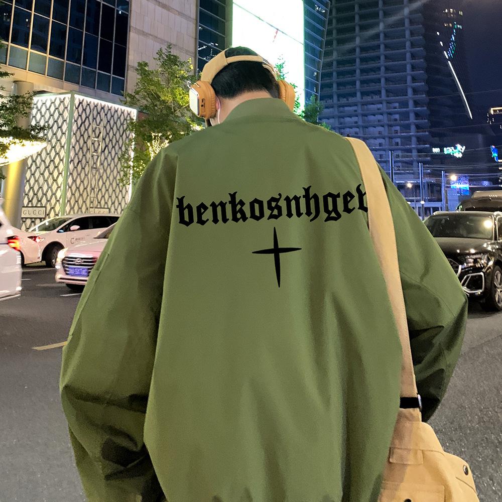 Мужская винтажная бейсбольная куртка-бомбер в стиле ретро Западного побережья – Оверсайз, стиль для весны/осени