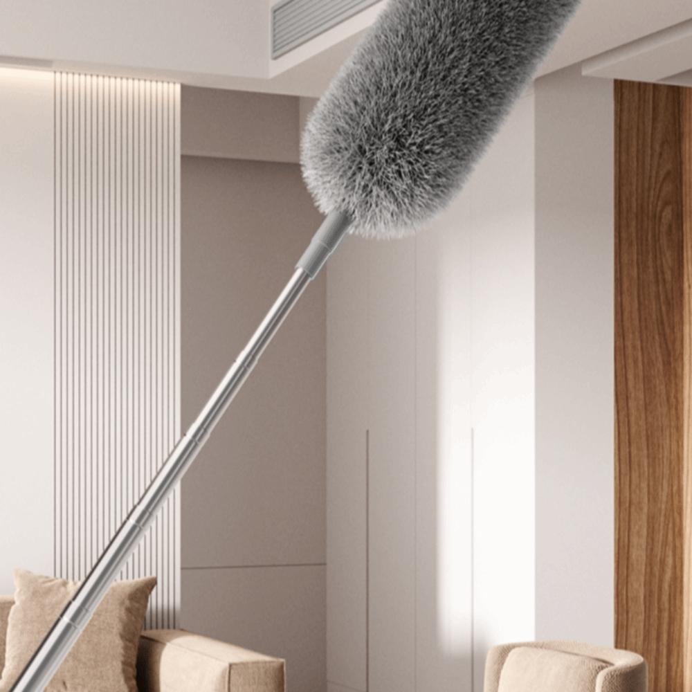 2.8m Long Handle Flexible Bendable Duster Stainless Steel Handle Microfiber Duster  Household Use