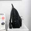 College Style Student School Bag Commuter Nylon Backpack Solid Color Women's Sports Bag