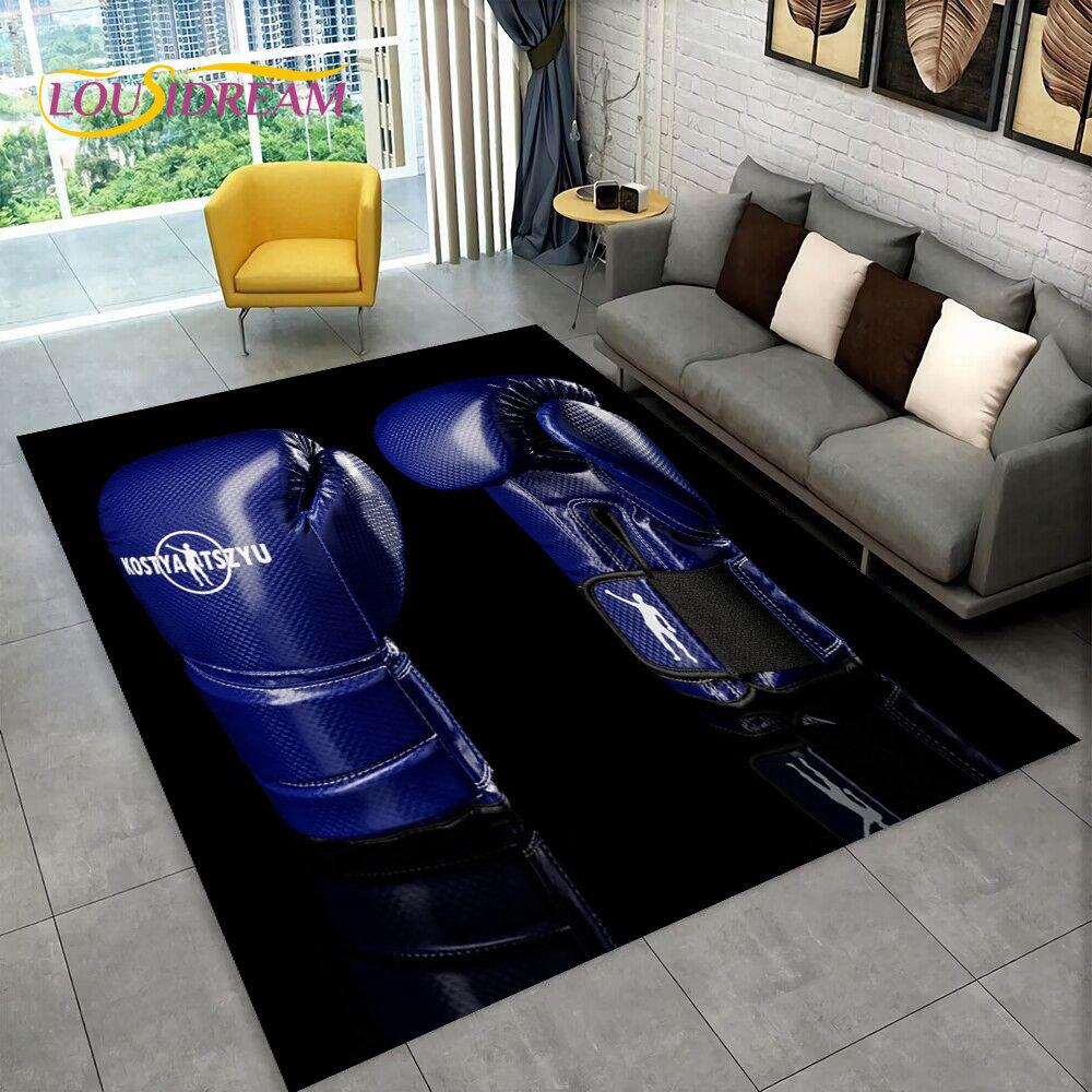 Boxing Gloves Boxer Fight Area Rug Large,Carpet Rug for Living Room Bedroom Sofa Doormat Decoration,kids Non-slip Floor Mat