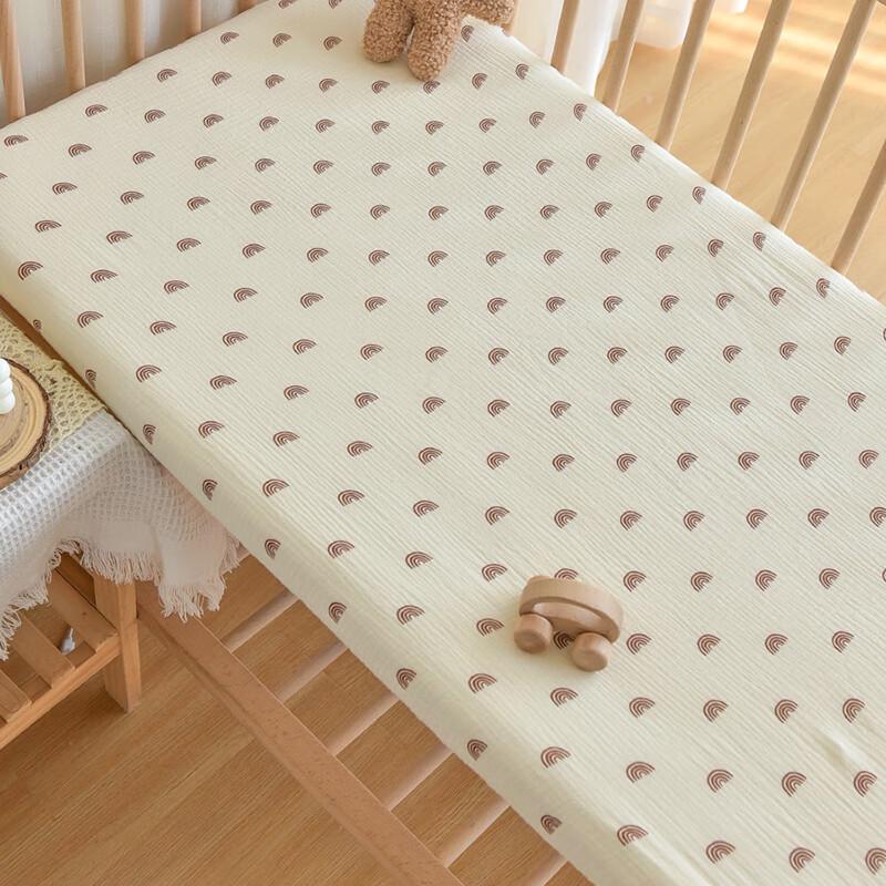 UKKNZZ Kids Gauze Fitted Sheet