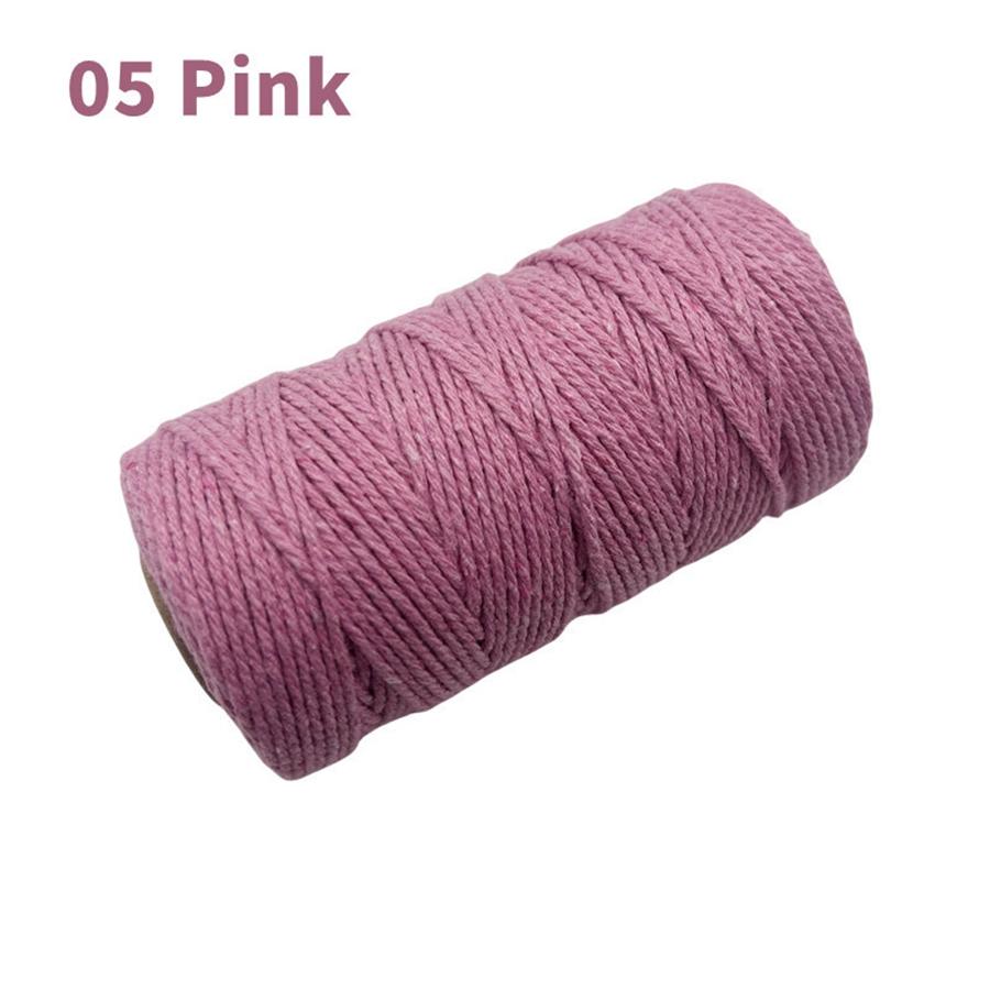 100 м/рулон 2 мм цветной хлопковый шнур макраме рождественский ручной работы плетеный канат гобелен ремесла свадебная лента DIY шнур домашний декор