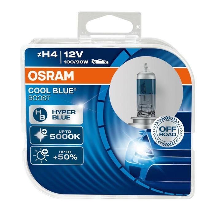 Lampe De Moto - Osram - Cool Blue - 12V - 100/90W - 2 Pièces - Haute Performance