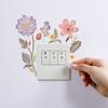 Flower Switch Sticker Removable Self-adhesive Waterproof PVC Living Room Bathroom Light Switch Wall Socket Outlet Decoration Decal