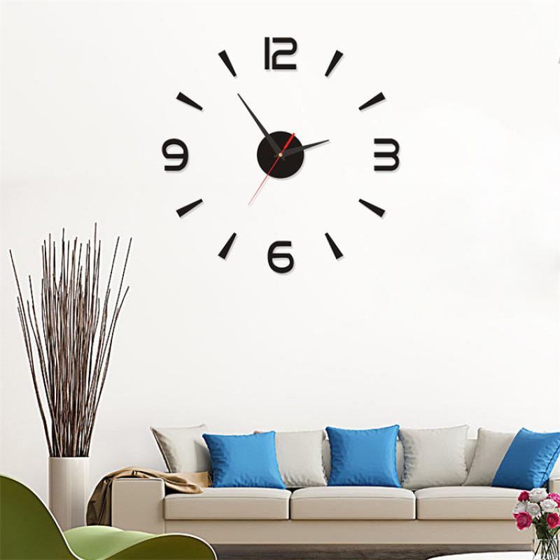 Creative Luminous Silent Clock, Diy Wall Clock for Living Room and Bedroom, No Need for Drilling, Acrylic Wall Sticker Clock