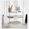 Transparent Desktop Storage Shelf Foldable Counter Shelves Space Saving Countertop Organizers  Desk