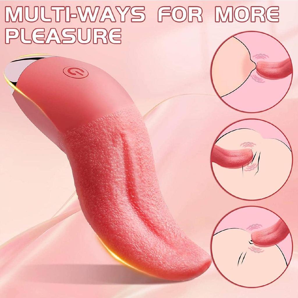 Реалистичный вибратор-язык, стимулятор точки G, женский мастурбатор, массажер для сосков, эротические секс-игрушки для пар, 10 режимов вибрации