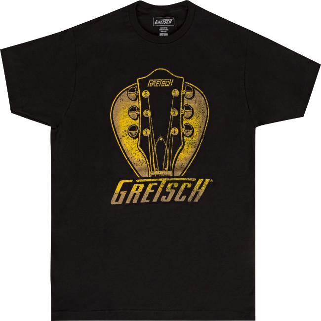 Gretsch Guitars Headstock Pick T-Shirt, Black, Medium (M)