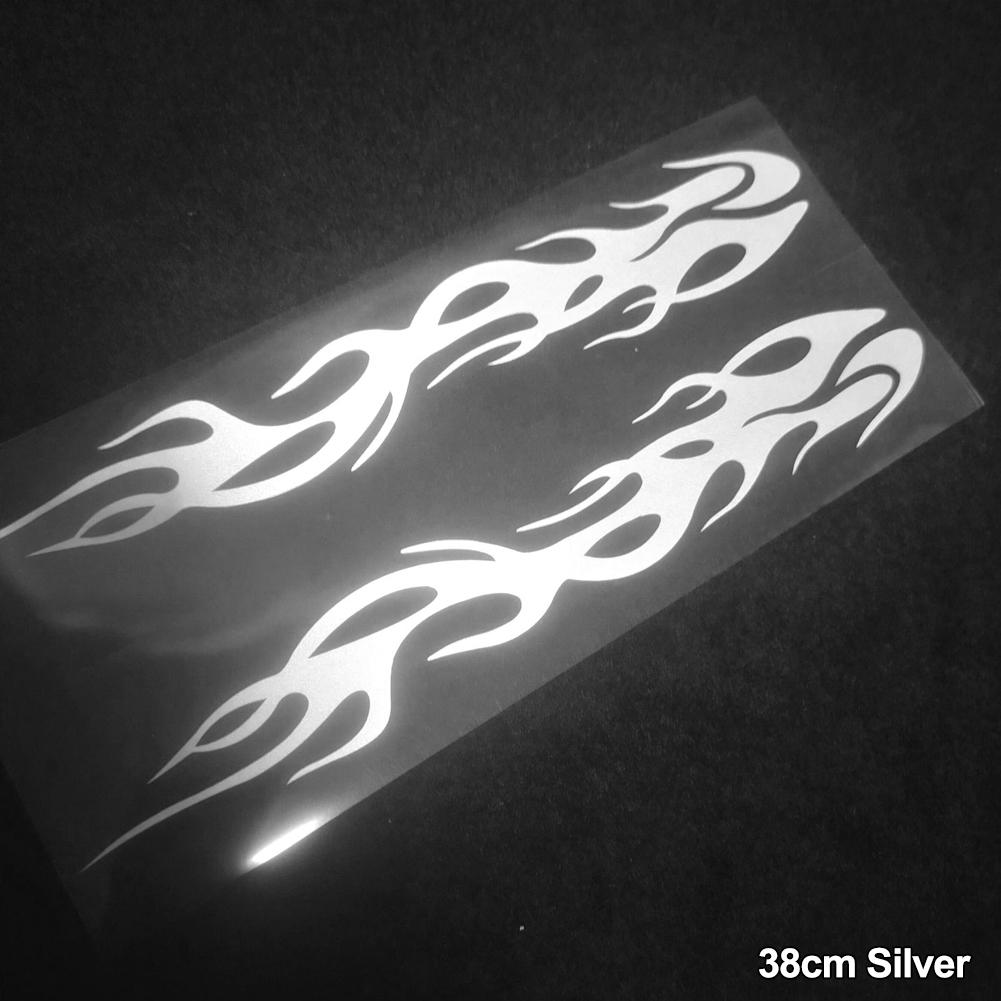 2Pcs Reflective Car Motorcycle Sticker Flames Decal Sticker Decoration Decals Vinyl Waterproof