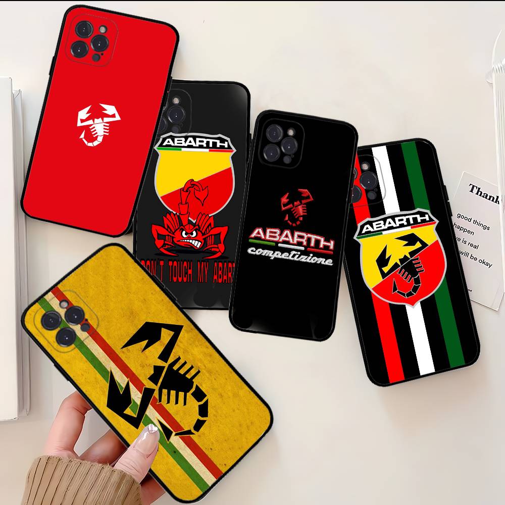 Чехол для телефона с логотипом A-Abarth Для Iphone 17 Air 16 15 14 13 12 11 Pro Max 16 15 14 Plus Мягкий ТПУ чехол