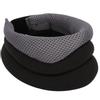 Sponge Neck Collar Breathable U Shaped Pillow Neck Support Brace for Sleeping Black Gray