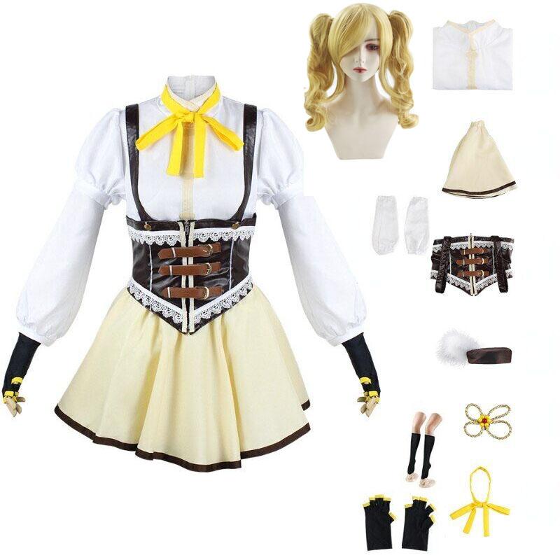 Аниме Puella Magi Madoka Magica Kaname Akemi Homura Tomoe Mami костюмы для косплея парик женская школьная форма для девочек платье
