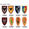 10pcs Medieval Castle Black Eagle Dragon Shield Children's Building Block Toy