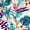 Beach Shorts Youth Hawaiian Shorts Mesh Swim Trunks Slim L