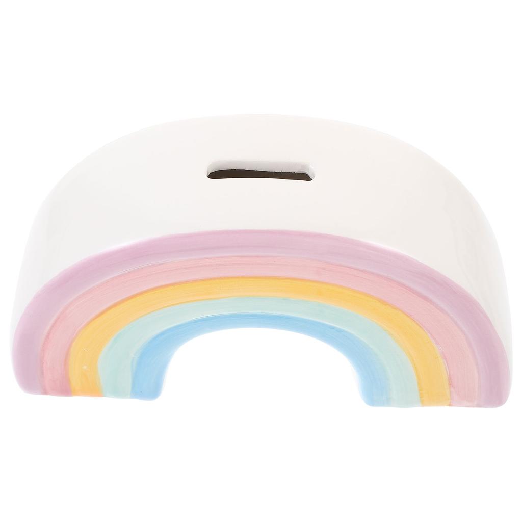 Rainbow Piggy Bank Girl Toddler Toys Money Pot Cartoon Saving Shape Ceramics Child