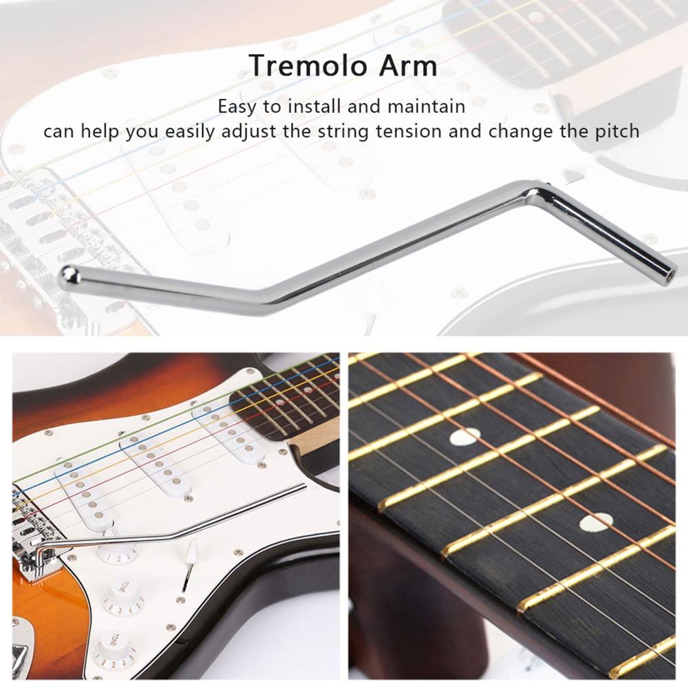 2PCS Metal Guitar Tremolo Arm Silver Tremolo Bridge System For Most Tremolo Bridge