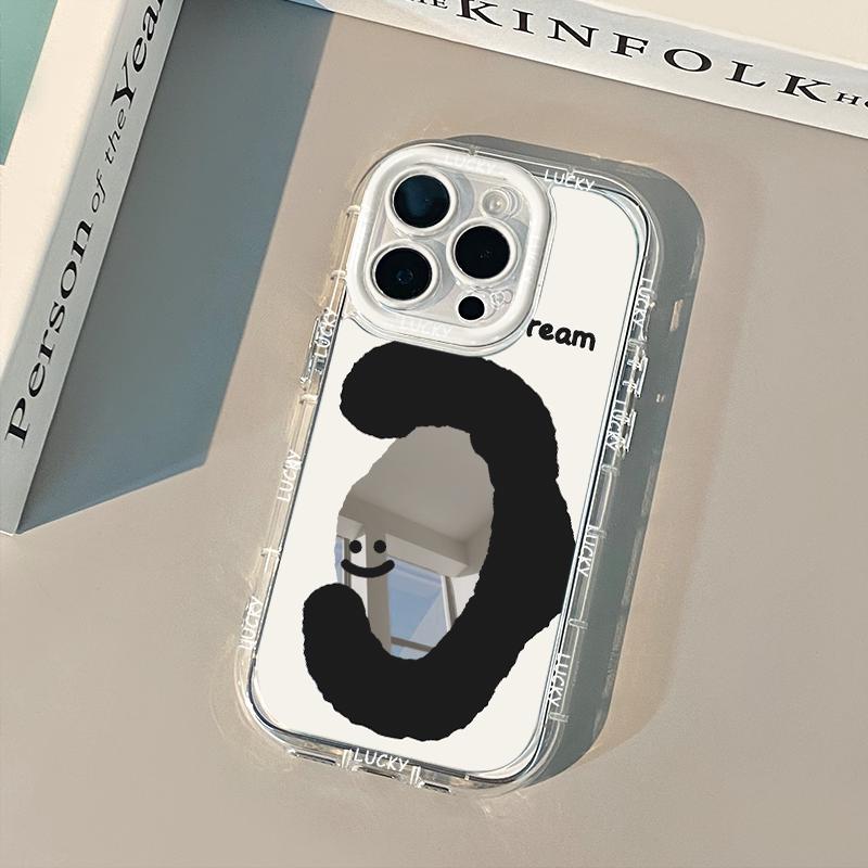 Полый Чехол-Зеркало с Выражением Лица для iPhone 17 Pro Max Чехлы 7 8 15 14 16 Plus 13 12 11 Pro X XS XR 16E 17 Air 13 Чехол