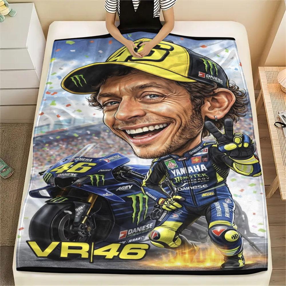 Anthony Vr46 Graffiti Helmet Blanket Sofa Blanket Camping Trip Sheet Christmas Gifts Bedroom