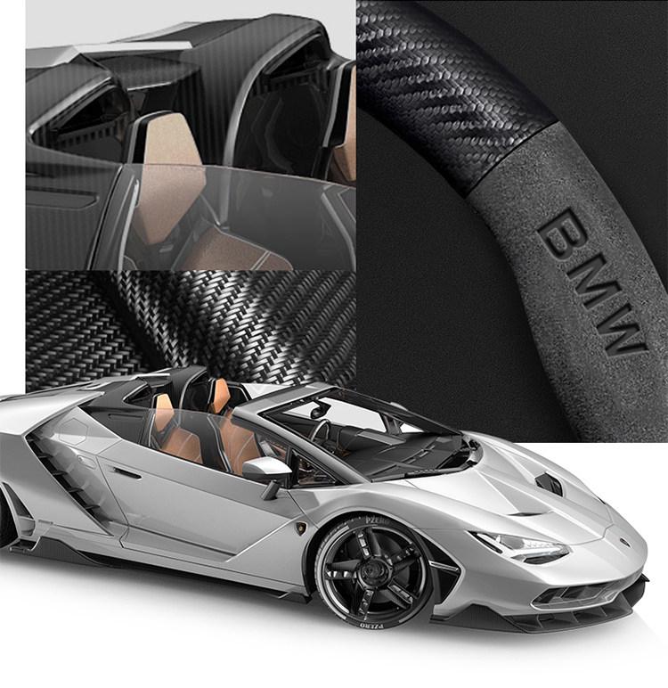 BMW 6 Series Steering Wheel Cover (2007-2024) - Ultra-Thin Carbon Fiber, Genuine Leather & Suede, All-Season Universal Handle Cover