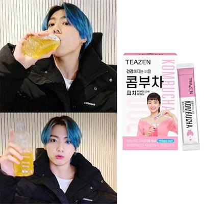 Teazen Чайный гриб персиковый 5 г х 10 палочек в коробке (10 вариантов)