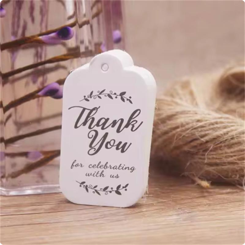 100 шт. 20-метровая веревка из коровьей кожи, подарочная этикетка с благодарностью, новогодняя этикетка на Хэллоуин, украшение для вечеринки