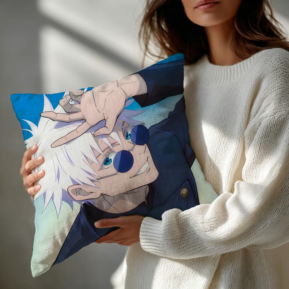 Anime Gojo Satoru Cushion Cover Patterned Cushion Cover Romantic Cozy Home Sofa Decoration