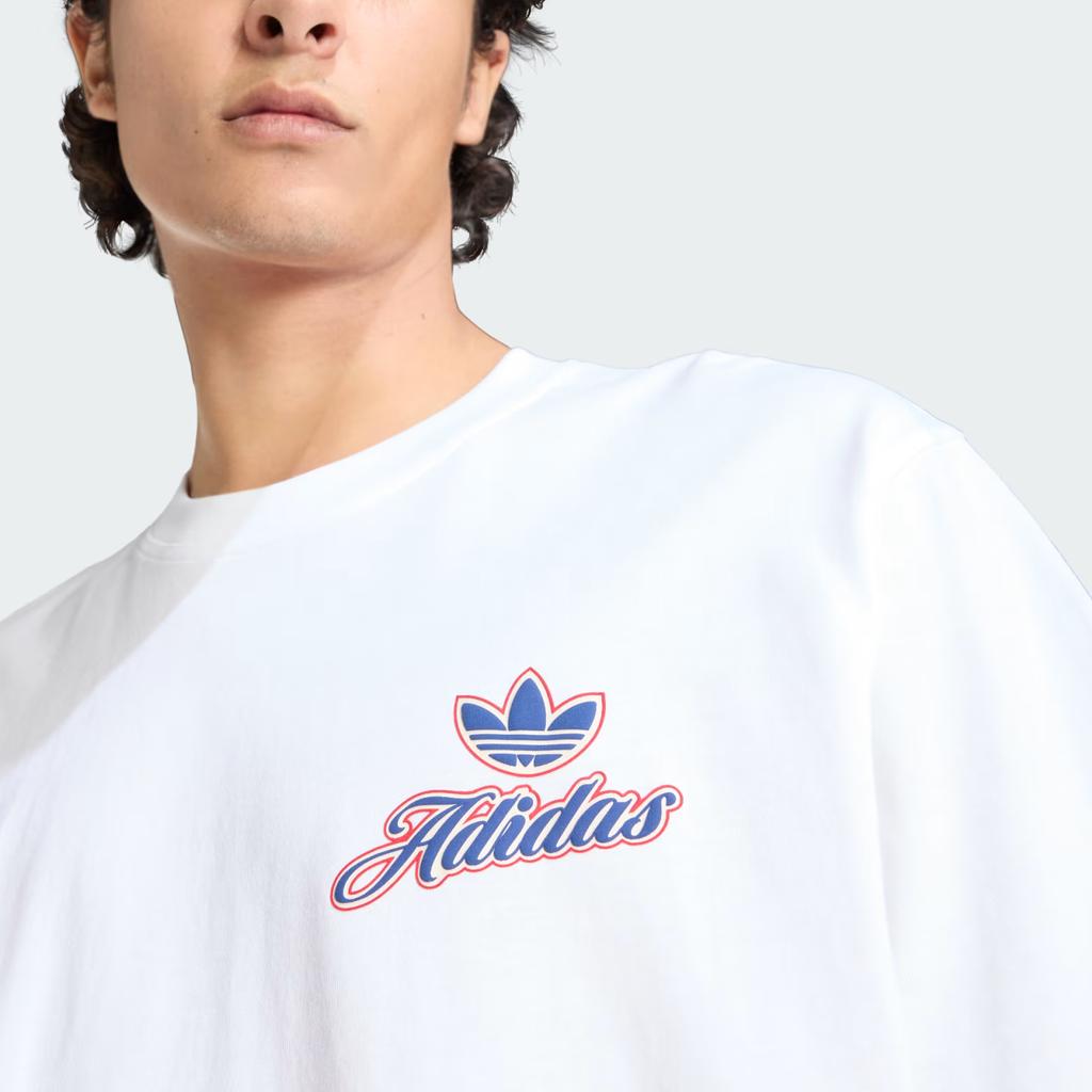 adidas Мужская футболка-свитшот с круглым вырезом Originals Summer League GFX Топы KE2248